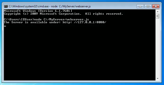 Image: Developing a server using Node.js
