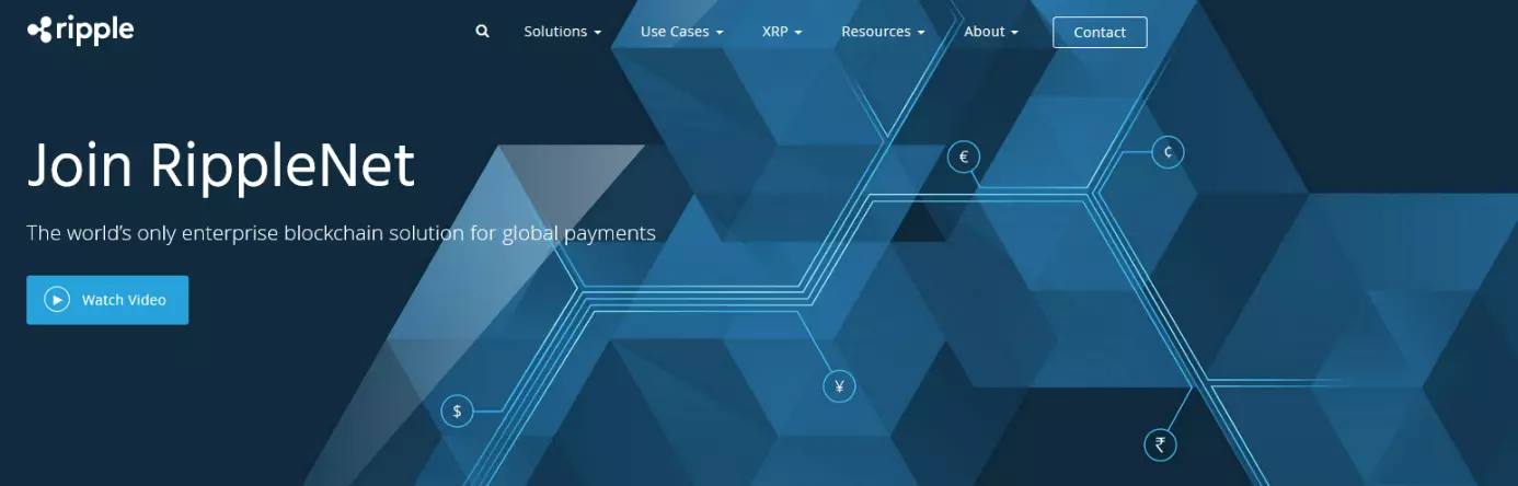 Image: Screenshot of the Ripple Website
