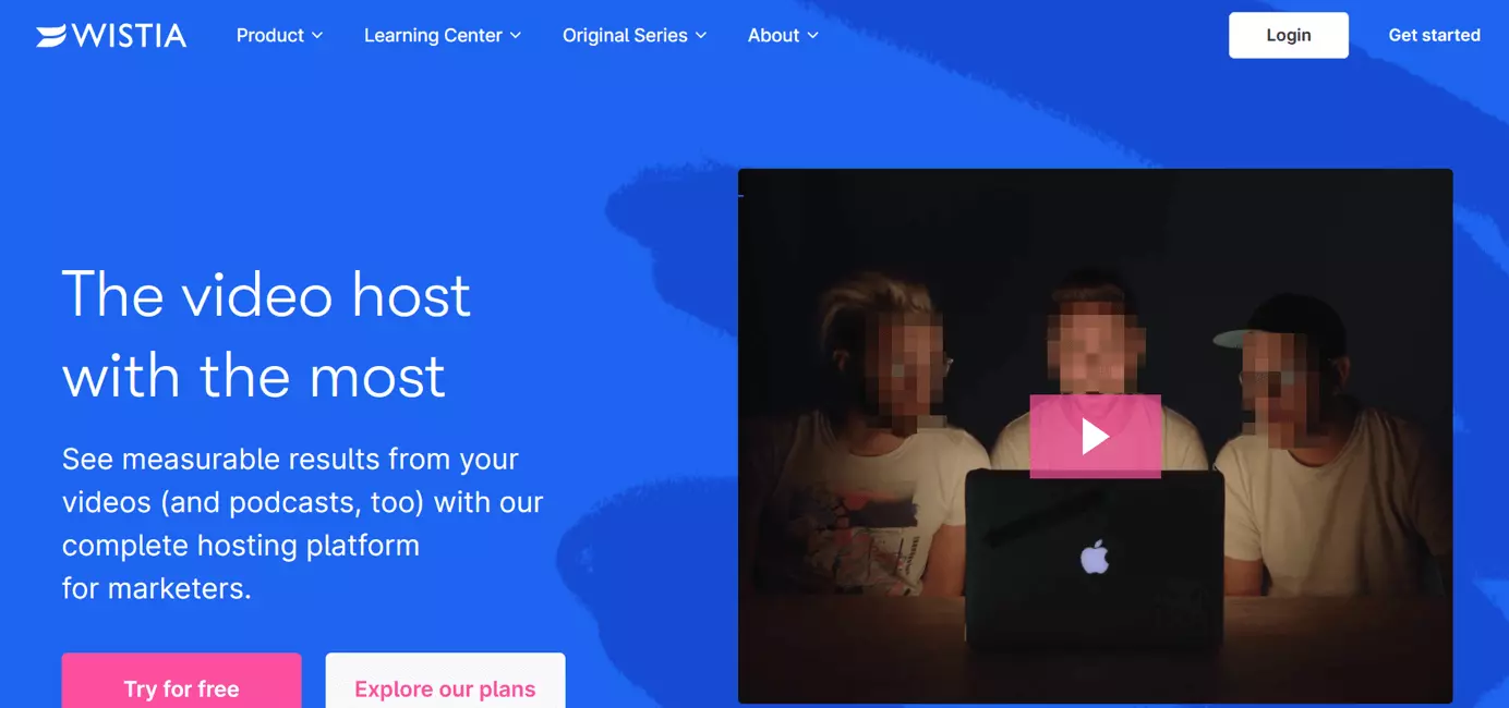 Image: Screenshot of video hosting platform Wistia