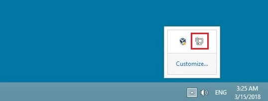 Windows 8: Network connection icon in the notification panel Image: Windows 8: Network connection icon in the notification panel