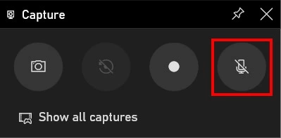 Image: Screen recording on Windows 10: the button to activate microphone recording