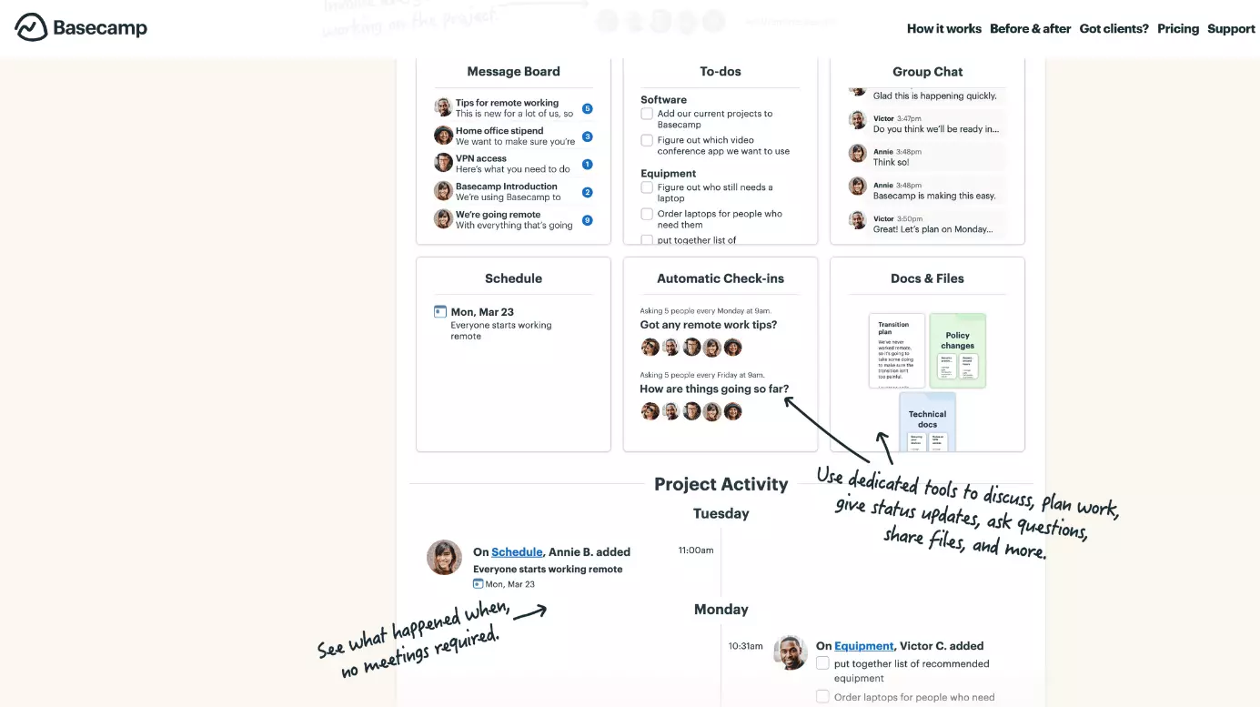Image: Basecamp basic page