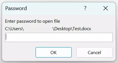Word: Enter the password Image: Word: Enter the password