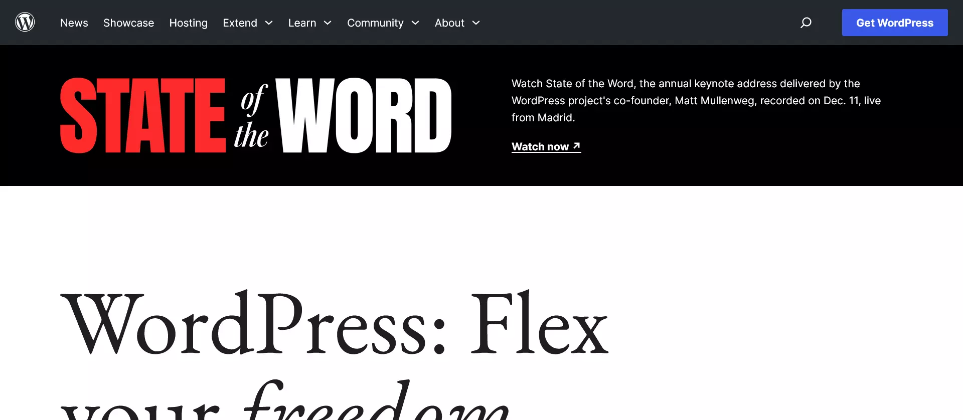 WordPress website Image: WordPress website