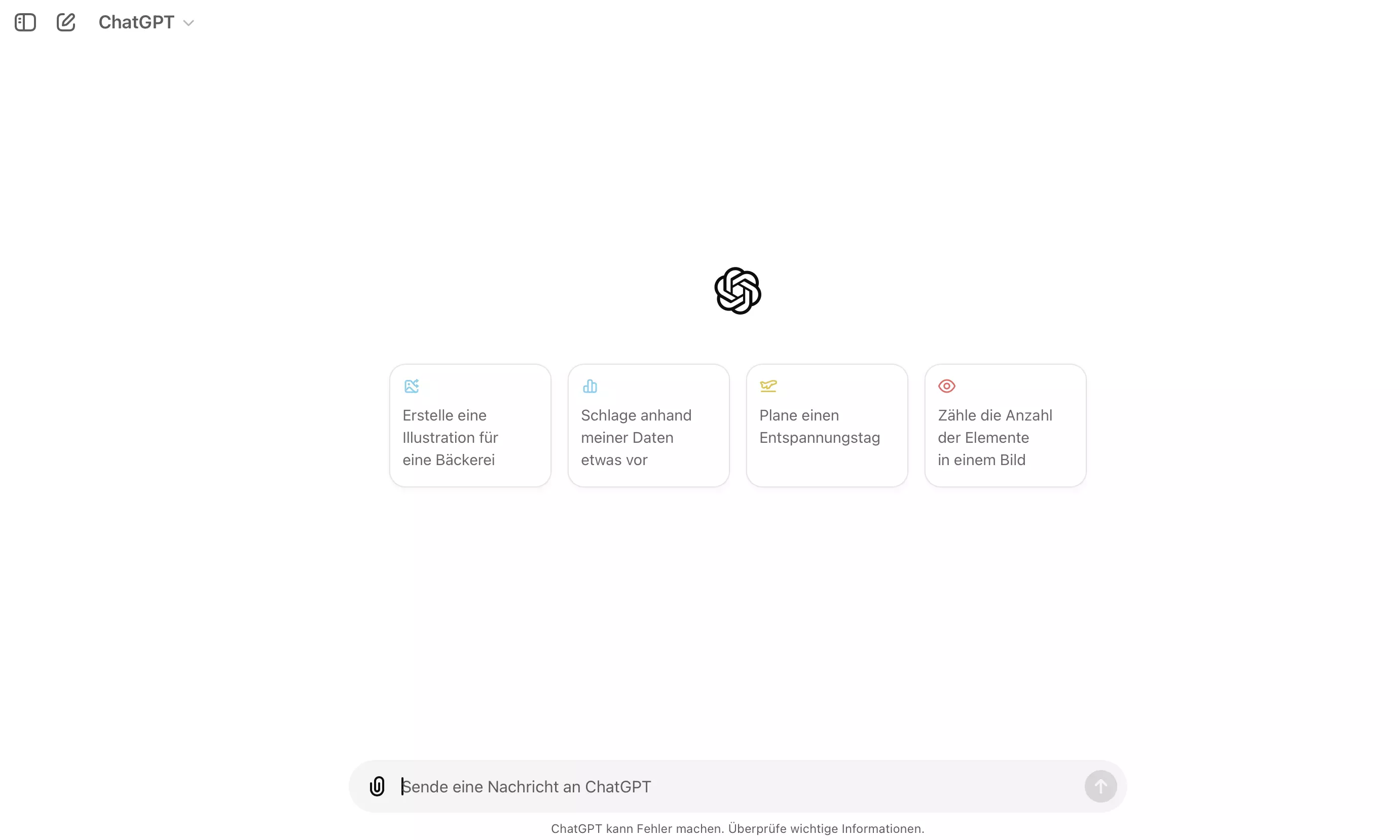 Screenshot of ChatGPT user interface Image: Screenshot of ChatGPT user interface
