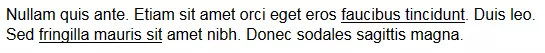 Image: Example text with underlines