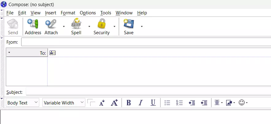 Screenshot of SeaMonkey interface Image: Screenshot of SeaMonkey interface