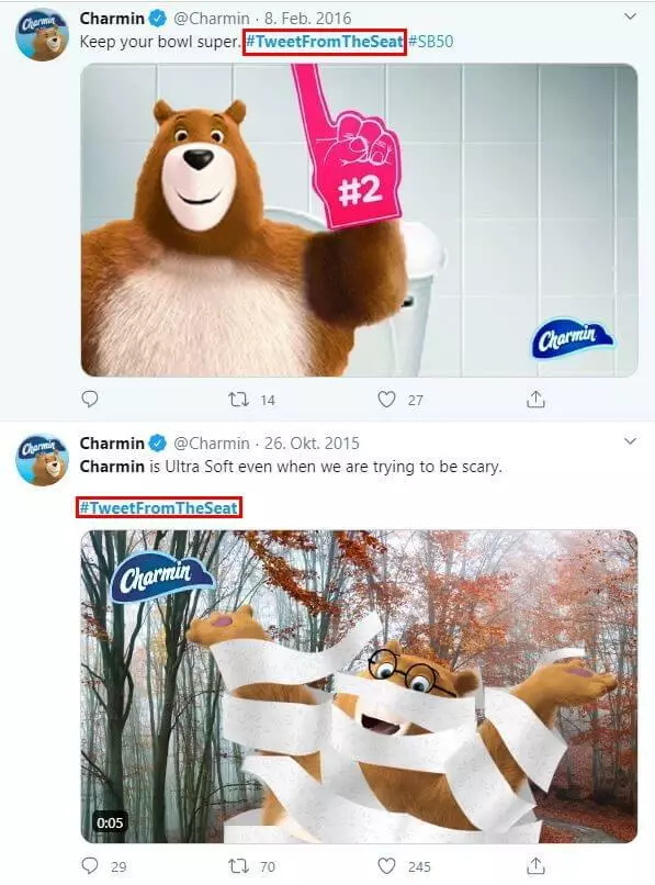Imagen: Hashtag marketing: #TweetFromTheSeat.