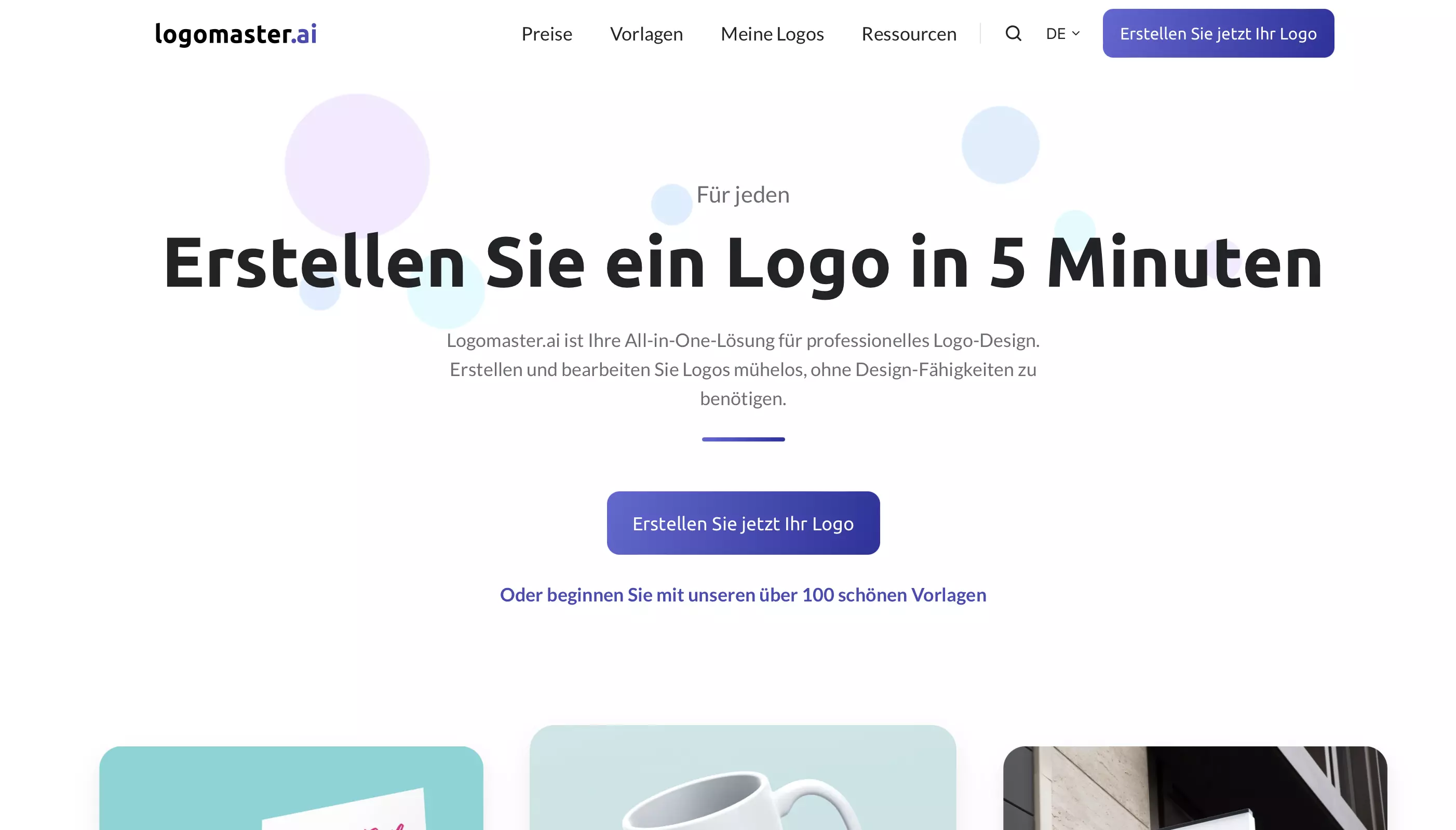 Captura de tela do gerador de logotipos Logomaster Imagem: Captura de tela do gerador de logotipos Logomaster