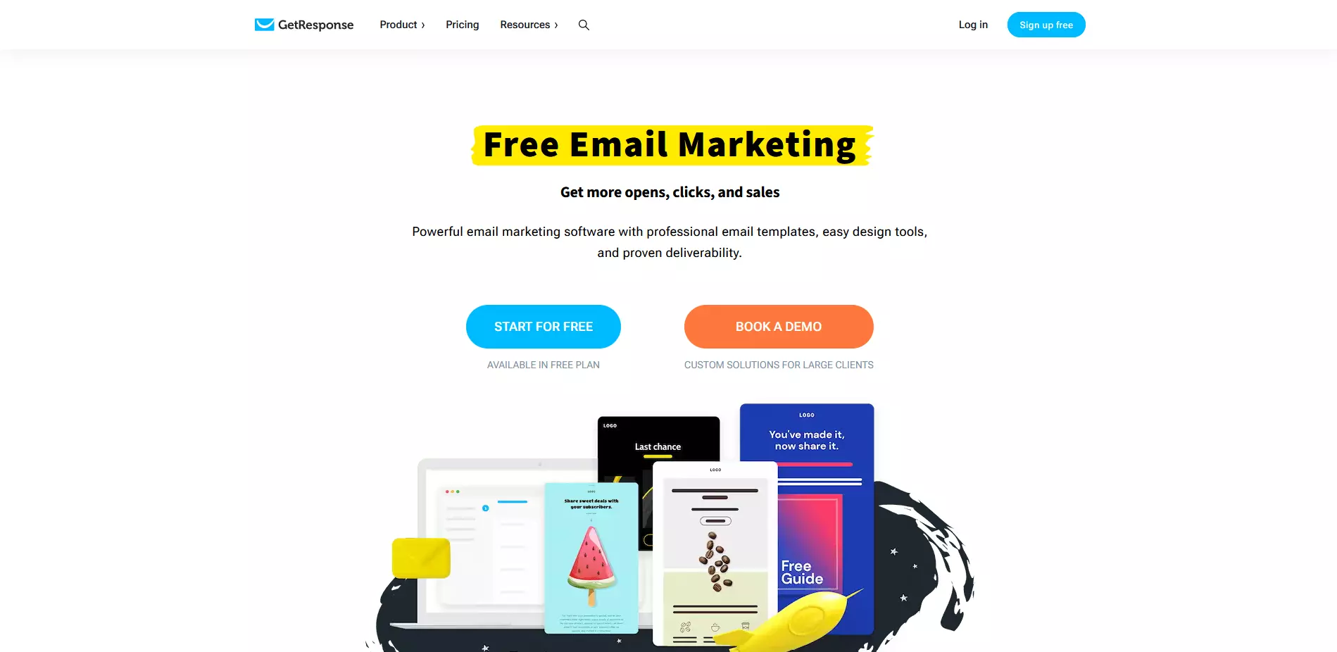 Site da GetResponse Imagem: Site da GetResponse