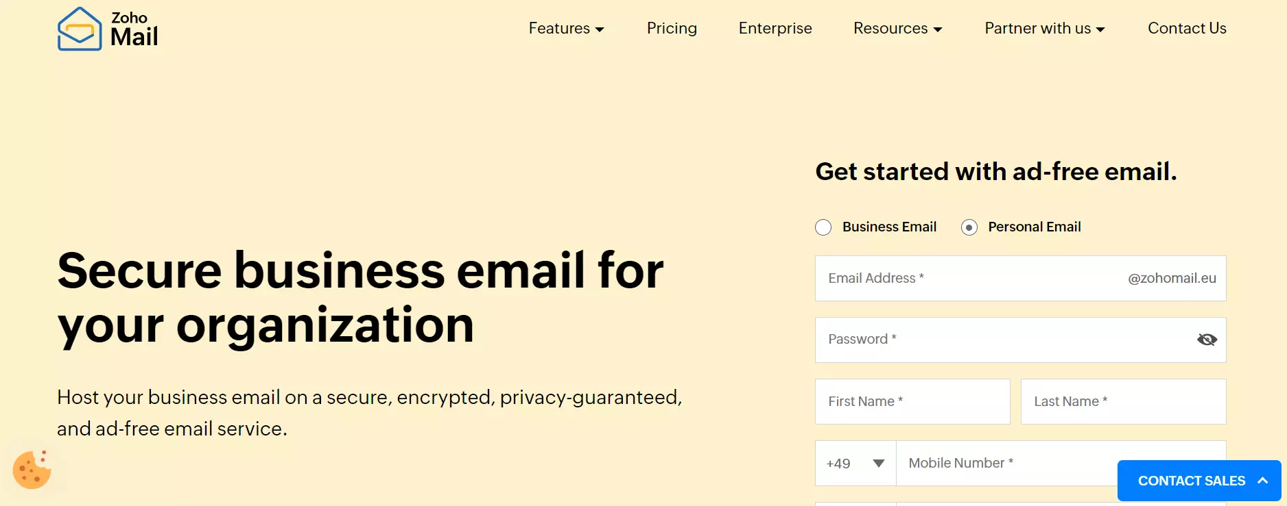 Screenshot do Zoho Mail Imagem: Screenshot do Zoho Mail