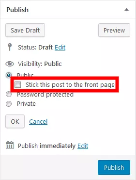 Janela para publicação de posts no WordPress Imagem: Janela para publicação de posts no WordPress