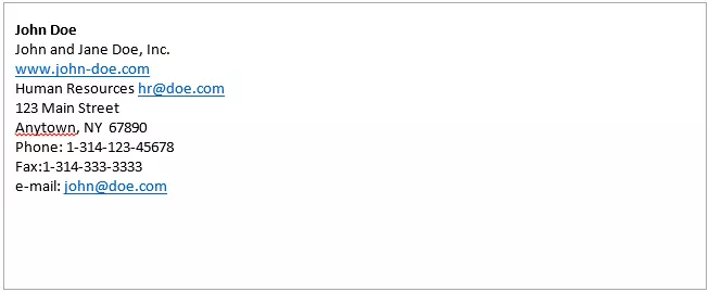 Exemplo de assinatura de e-mail profissional difícil de ler Imagem: Exemplo de assinatura de e-mail profissional difícil de ler